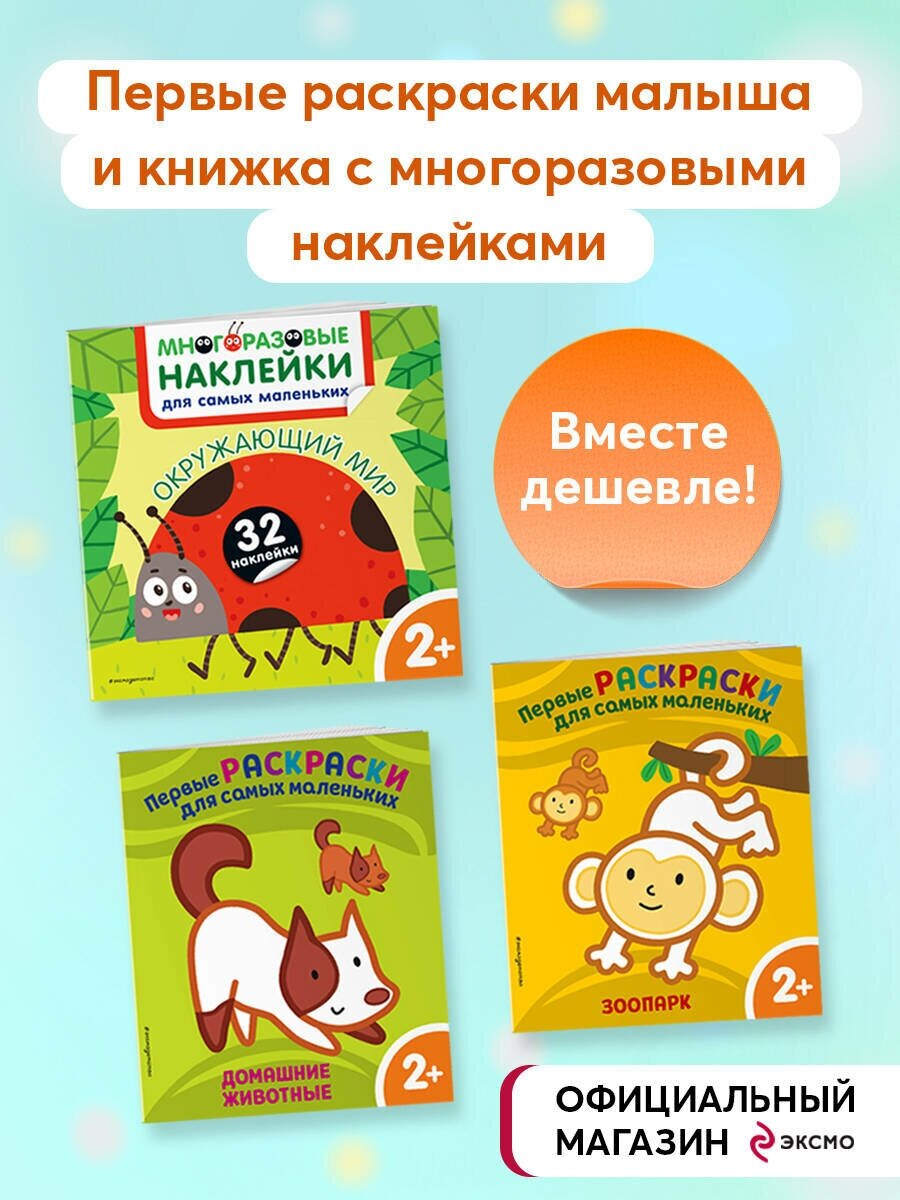 Окружающий мир. Многоразовые наклейки + раскраски для малыша