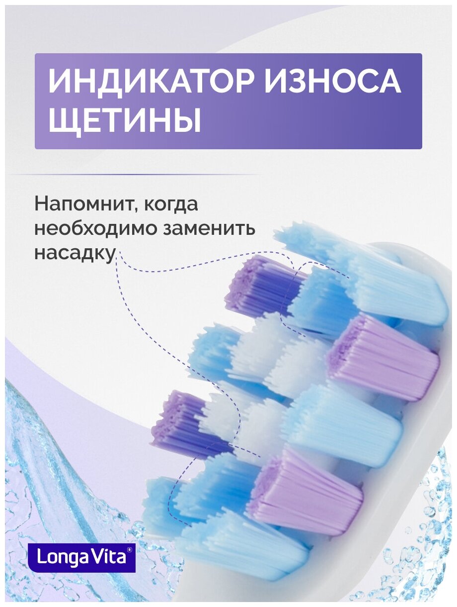 Longa Vita SoClean зубная щетка для взрослых, арт. PT4R электрическая, белая