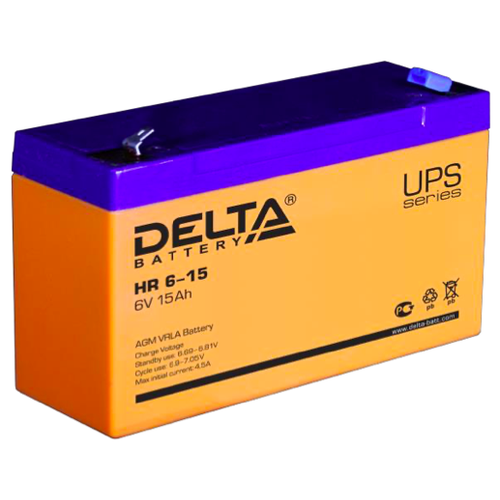 фото Аккумуляторная батарея delta battery hr 6-15 15 а·ч