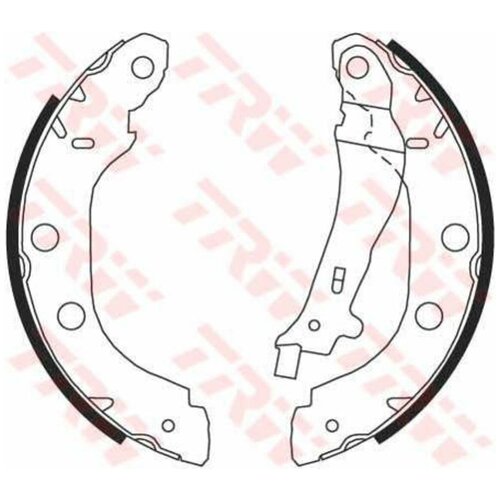 фото Колодки стояночного тормоза задние trw gs8655 для nissan primera, renault kangoo (4 шт.)