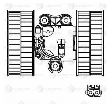 Э вентилятор отоп. для а м Mercedes-Benz Vito Viano (W639) (03-) (белый разъем) () Luzar LFh 1539