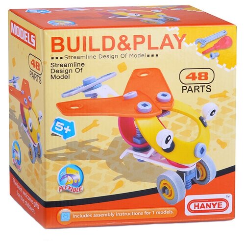 Конструктор HANYE Build and Play 306 Вертолет, 48 дет.