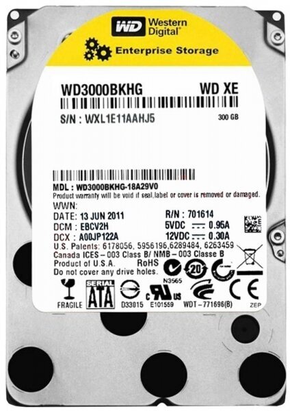 Жесткий диск Western Digital WD3000BKHG 300Gb SAS 2,5" HDD