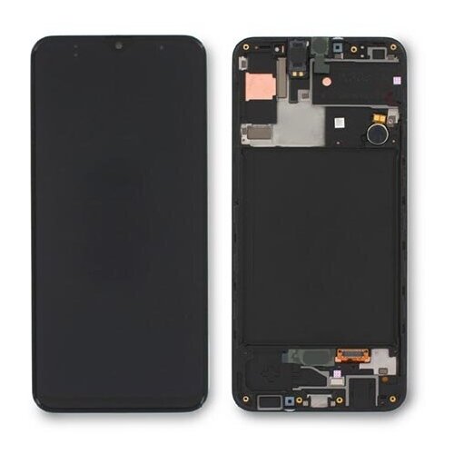 Дисплей в сборе с тачскрином для Samsung A307F (A30s) (Черный) - в рамке OLED