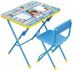 Комплект Nika стол + стул Маша и Медведь c азбукой №2 (КУ1/2) 60x45 см микс