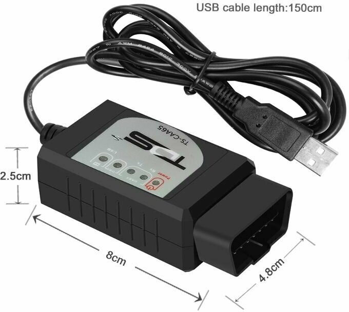 Сканер OBD TDS TS-CAA65 (OBD2 V15 USB)