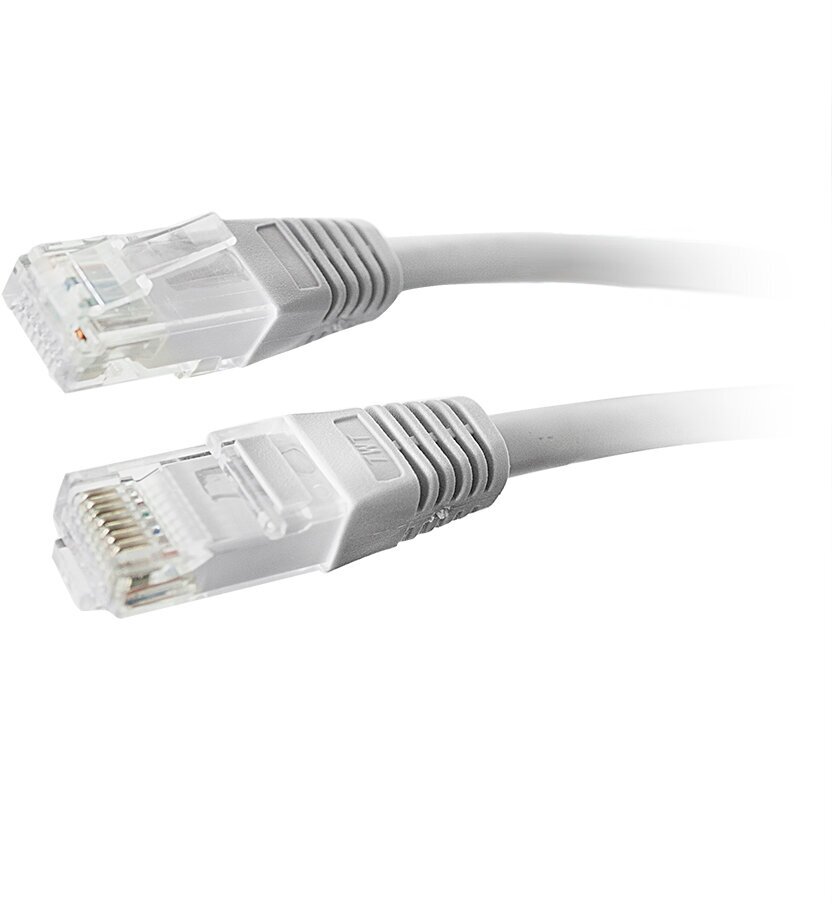 Патч-корд RJ45 - RJ45, 4 пары, UTP, категория 6, 10 м, серый, TWT-45-45-10/6-GY