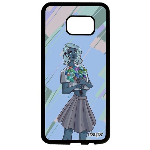 фото Чехол на galaxy s7 edge, "девушка и цветы" аниме портрет utaupia
