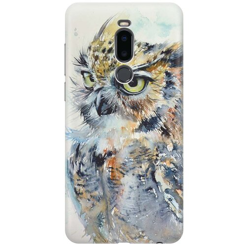 фото Re:paчехол - накладка artcolor для meizu note 8 с принтом "красочный филин"