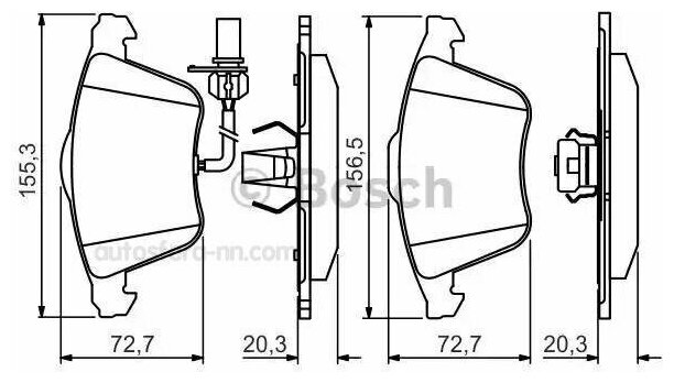 BOSCH 0986495272 Колодки торм. пер./дат.