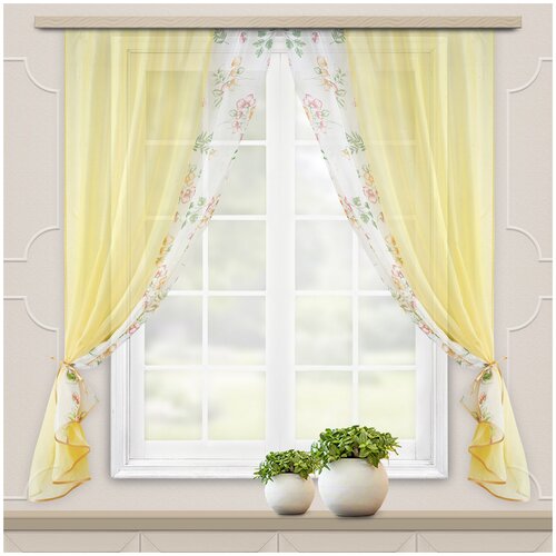 фото Комплект штор для кухни арина золото witerra