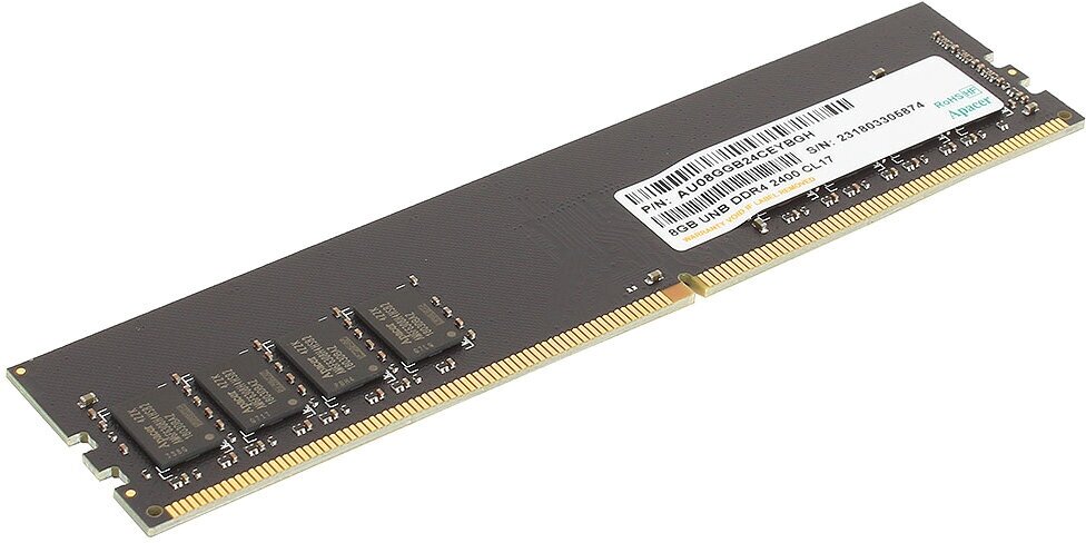 Модуль памяти DDR4 8GB Apacer EL.08G2V. GNH PC4-21300 2666MHz 1Rx8 CL19 1.2V RTL