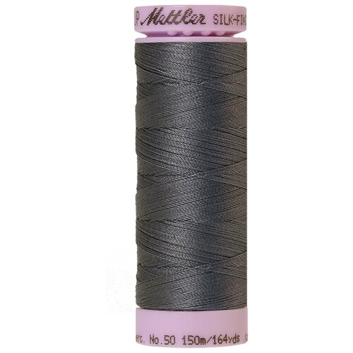 Нить для машинного квилтинга SILK-FINISH COTTON 50, 150 м 100% хлопок 0878 Mousy Gray ( 9105-0878 )