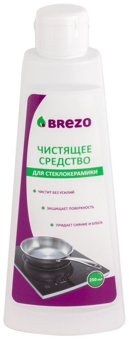 Чистящее средство для стеклокерамических плит, 250 мл, бренд: BREZO