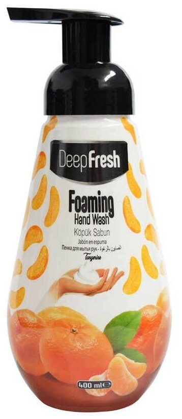 Жидкое пенное туалетное мыло Deep Fresh Мандарин, пенка для рук 400мл.