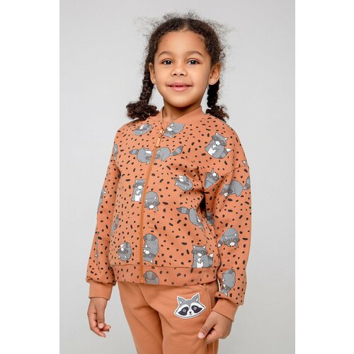 фото Толстовка crockid, размер 104, коричневый