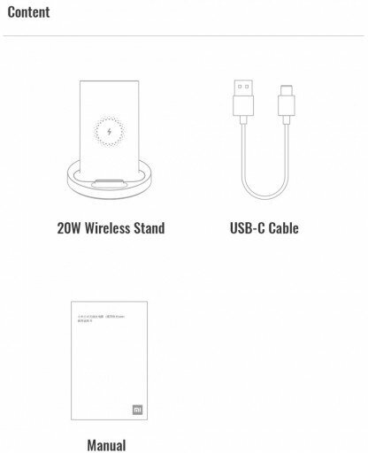 Беспроводное зарядное устройство XIAOMI Mi 20W Wireless Charging Stand, USB type-C, 2A, черный - фото №6