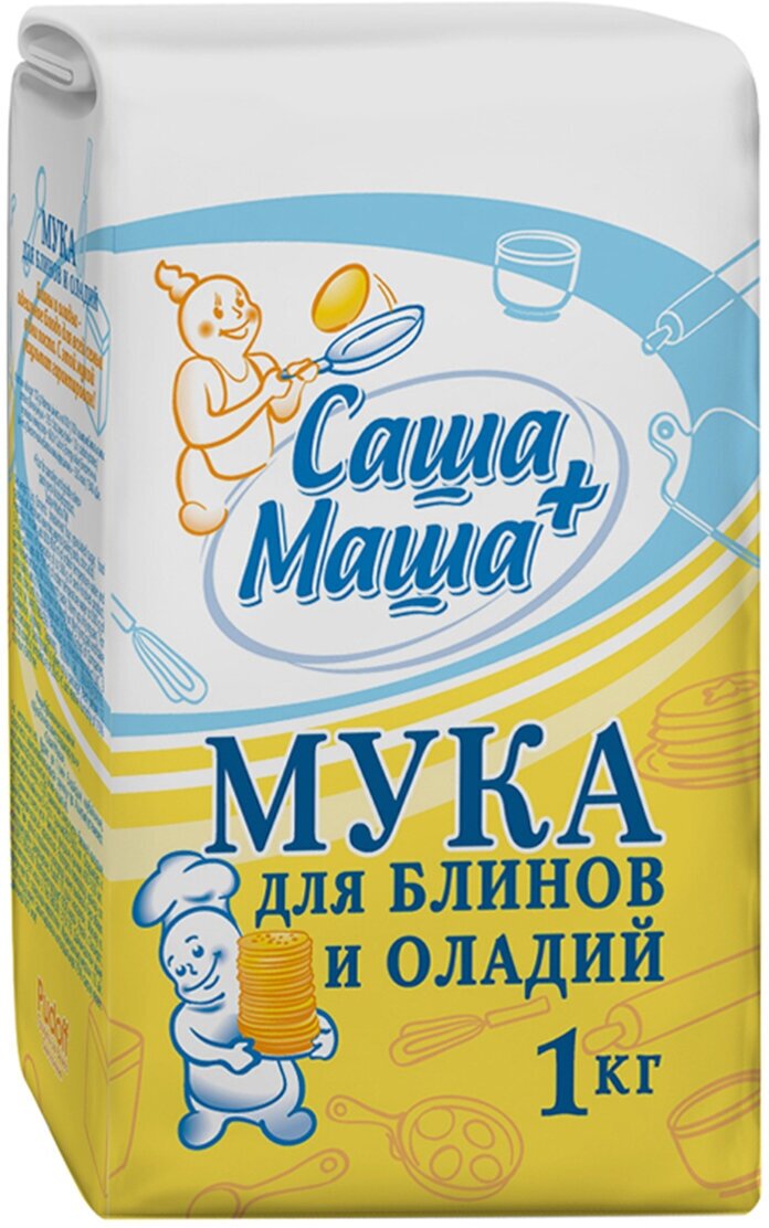 Мука для блинов и оладий Саша+Маша, 1 кг