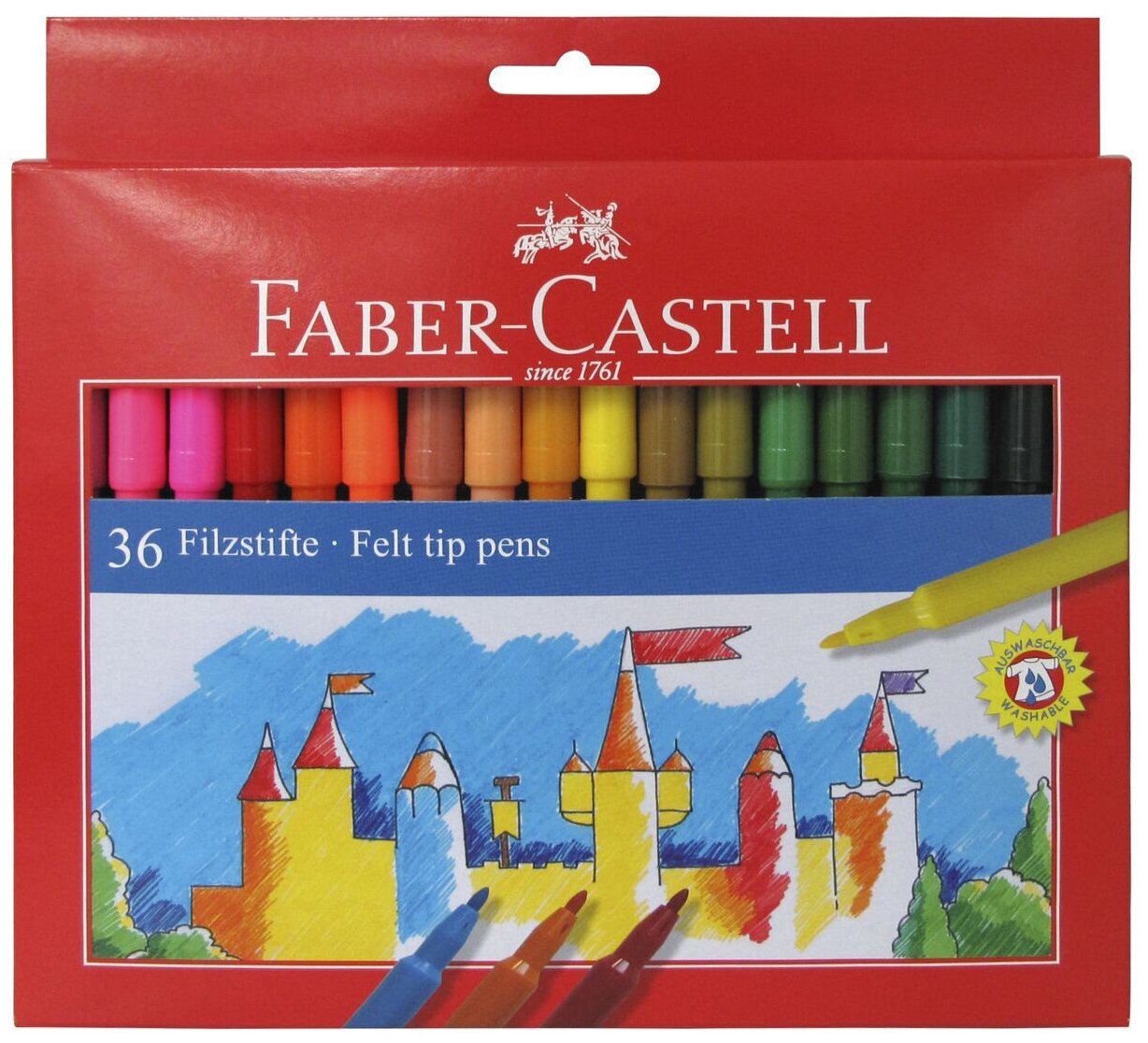Фломастеры Faber-Castell, 36цв., смываемые