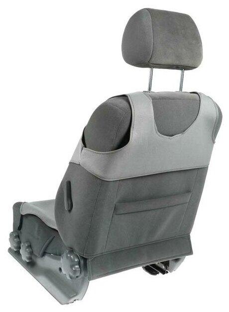 Чехол - майка TORSO на переднее сиденье, 110×44 см, серый, набор 2 шт