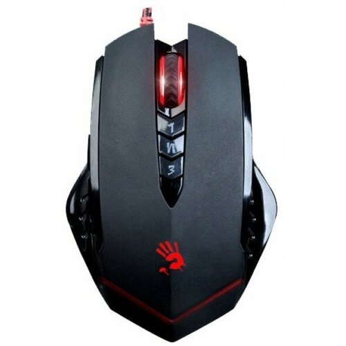 Мышь Mouse A4 Bloody V8 black optical (3200dpi) USB Gaming (7but) fashion hard storage box carrying case for microsoft optical red shark io1 1 gaming mouse wired reissue cs cf fn team edition