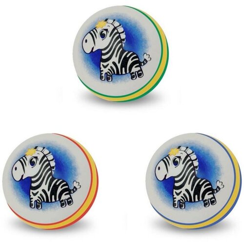 Мяч чебоксарские мячи, Зебра, 125 мм, 1 шт