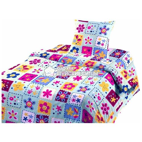 фото Детское постельное белье шуйская бязь цветочная клумба ясли (в детскую кроватку) ivselena