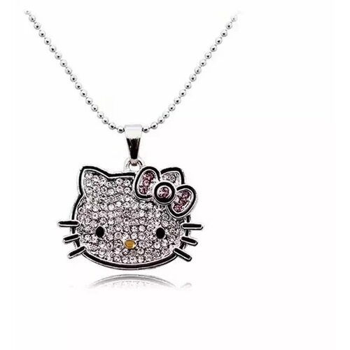 Колье, черный, розовый