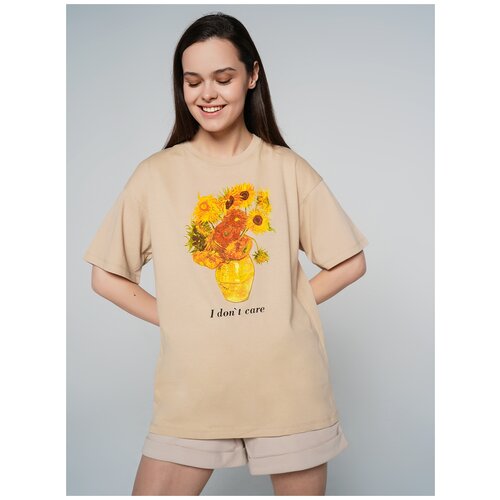 фото Футболка с кор.рукавом твое 80721 размер s, светло-бежевый, women