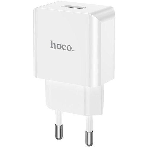 СЗУ, 1 USB 2.1A (C106A), HOCO, белый переходник сзу на 2 usb 2 4a c12 hoco белый