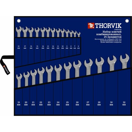 Набор ключей комбинированных 25 пр. 6-32 мм сумка Thorvik