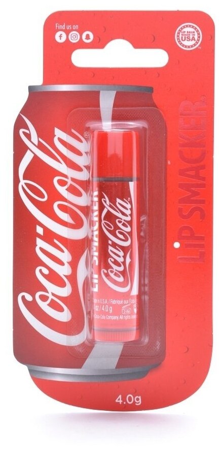 Lip Smacker Бальзам для губ с ароматом Coca-Cola, красный