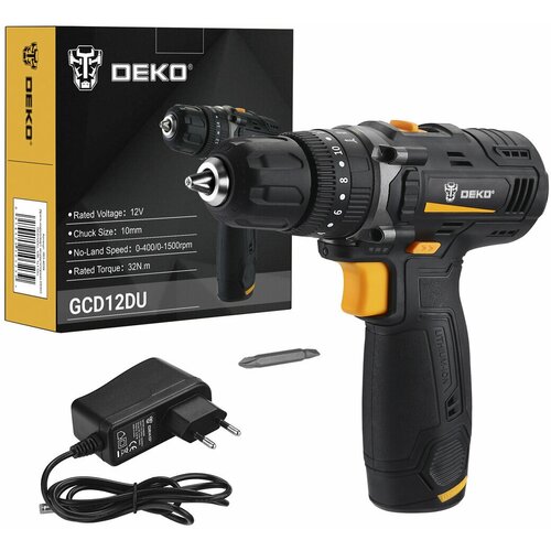 DEKO Дрель-шуруповерт аккумуляторная GCD12DU 12В 1x15Ач 349000₽