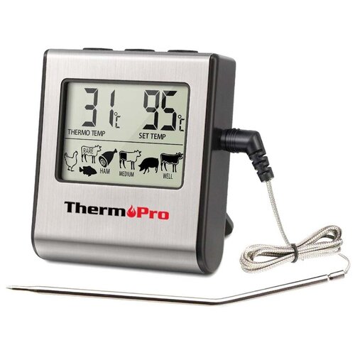 фото Кухонный цифровой термометр с щупом thermopro tp-16