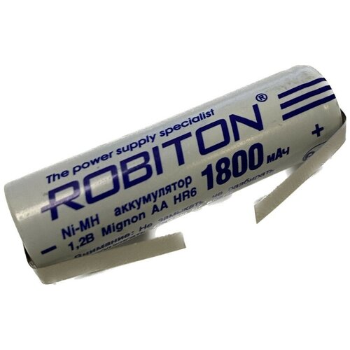 Аккумулятор ROBITON 1800MHAA, NiMH, 1.2 В, 1800 мАч с лепестковыми выводами PK1