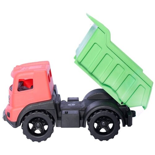 Автомобиль-самосвал Казик красный, зеленый, подвижный кузов, 22-303-Ksc, в сетке (22-303 KSC)