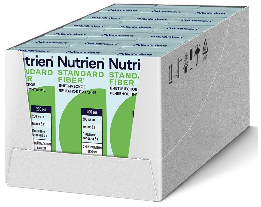 Nutrien Standard Fiber 200 мл готовое к употреблению жидкое энтеральное питание (для зондового и перорального использования), 18 шт