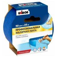 Клейкая лента малярная Unibob 50мм х 25м профессиональная