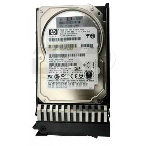 Жесткий диск HP CA06731-B10100DP 72Gb SAS 25 HDD 795500₽