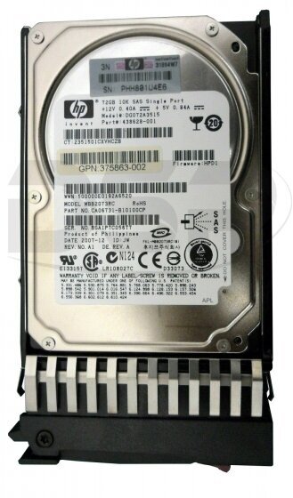 Жесткий диск HP 438628-001 72Gb SAS 2,5" HDD