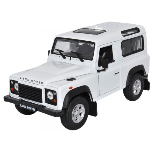 Машинка Welly Land Rover Defender (22498) 1:24, белый welly 1 24 land rover evoque alloy car model diecasts