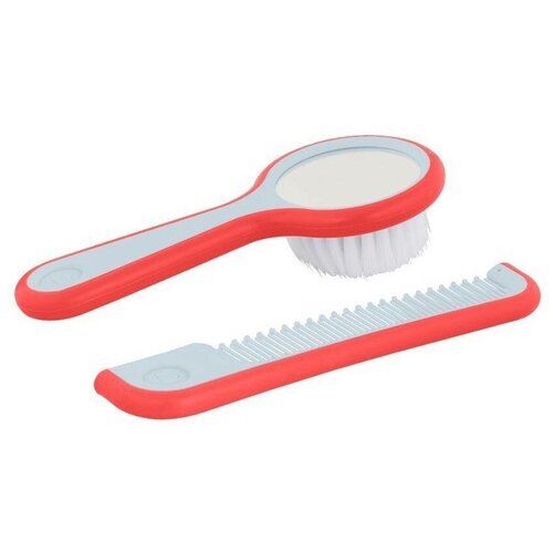 фото Набор расчесок bebe confort brush and comb with mirror красный