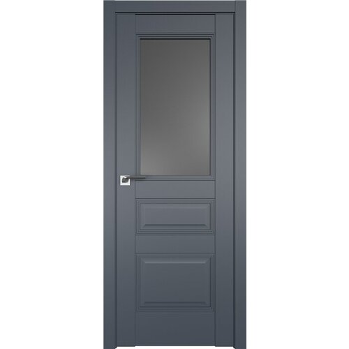 Межкомнатная дверь Профиль Дорс / Модель 67U / Цвет Антрацит / Декоративная вставка Графит 200*80