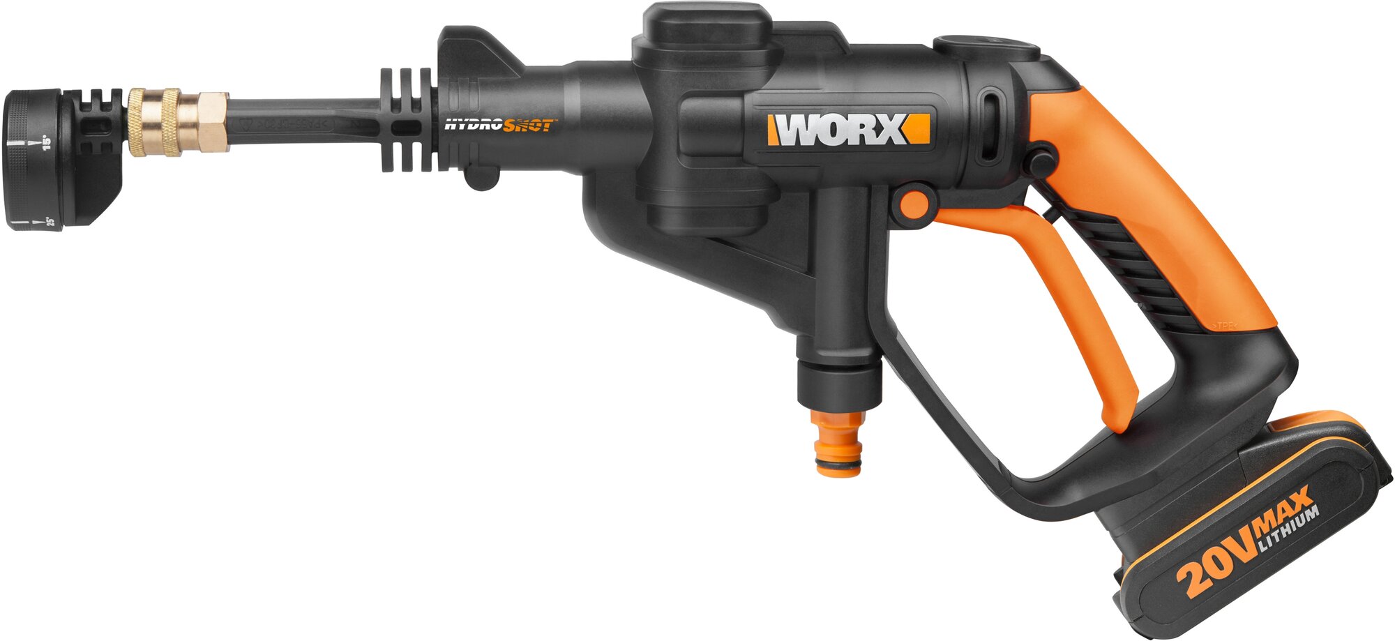 Мойка высокого давления WORX WG629E.11 20V 22бар аккумуляторная с 2Ач батареей, 2А зарядкой и сумкой - фотография № 14