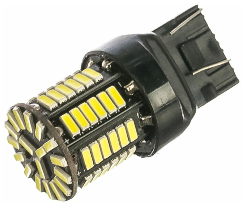 Лампа светодиодная T20 (W21/5W) 12V 66 SMD диодов 2-конт Белая SKYWAY Повороты, задний