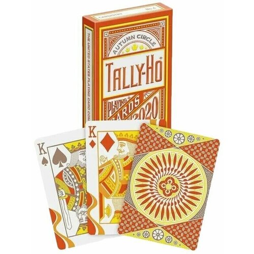 Игральные карты 54 шт. Tally-Ho Autumn Circle 2020, пластиковое покрытие игральные карты tally ho circle back красные