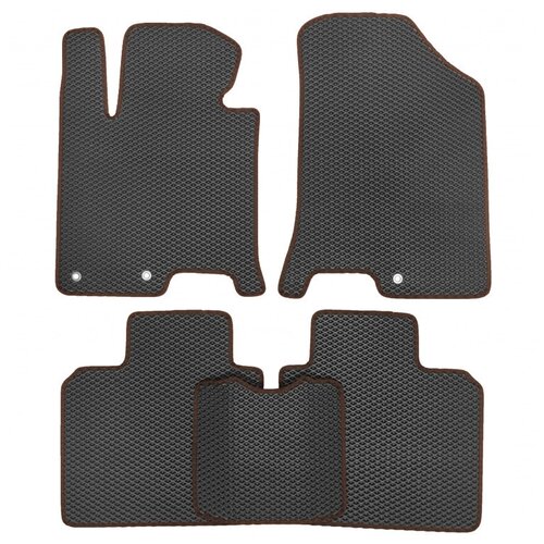 фото Коврики ева для mercedes a-класс i (w169) 2004 - 2007 vicecar (бежевая окантовка)