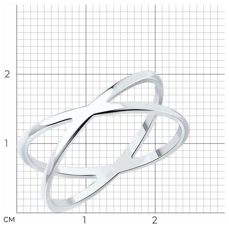 Кольцо SOKOLOV серебро, 925 проба, родирование, размер 16.5 - фотография № 4