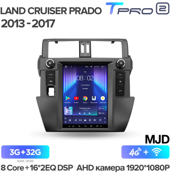 Штатная магнитола Teyes TPRO 2 Toyota Land Cruiser Prado 150 (MJD) 2013-2017 4+64G