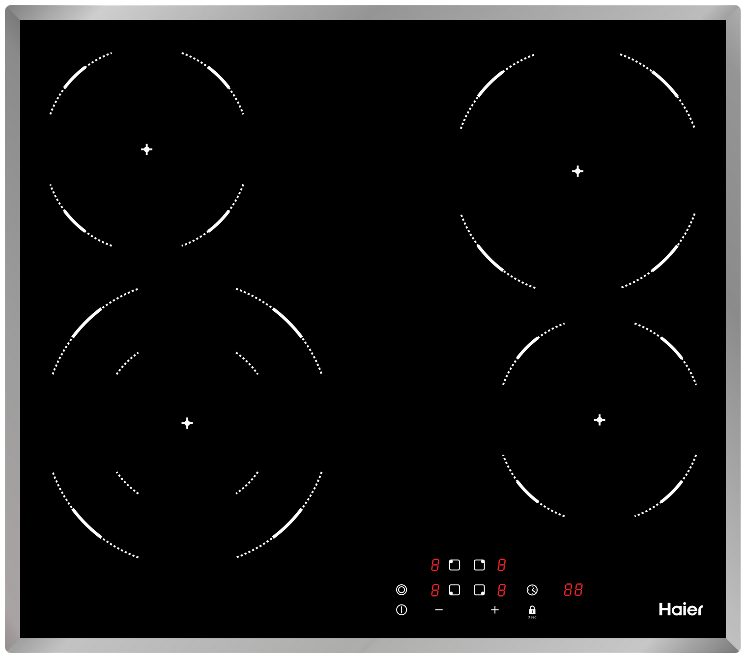 Встраиваемая электрическая варочная панель Haier HHY-C64DFB черный